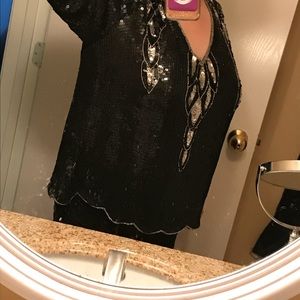 Vintage sequin top